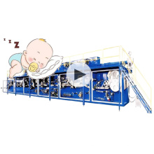 Modelo NS500 fralda de bebê Máquina de alta capacidade Linha de produção de fraldas para bebês